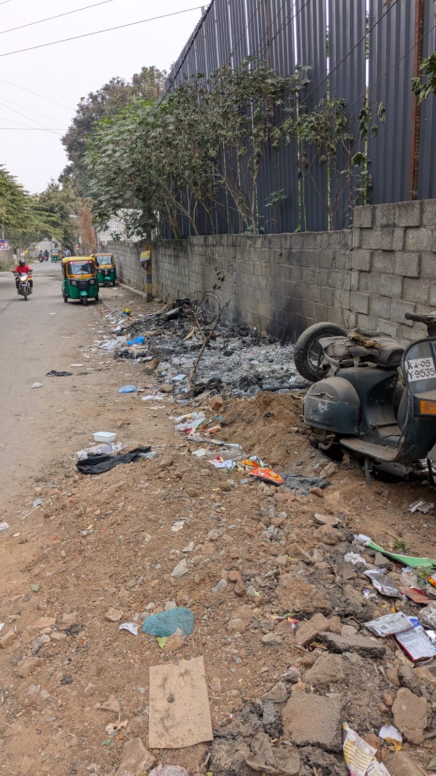 Burnt garbage evidence